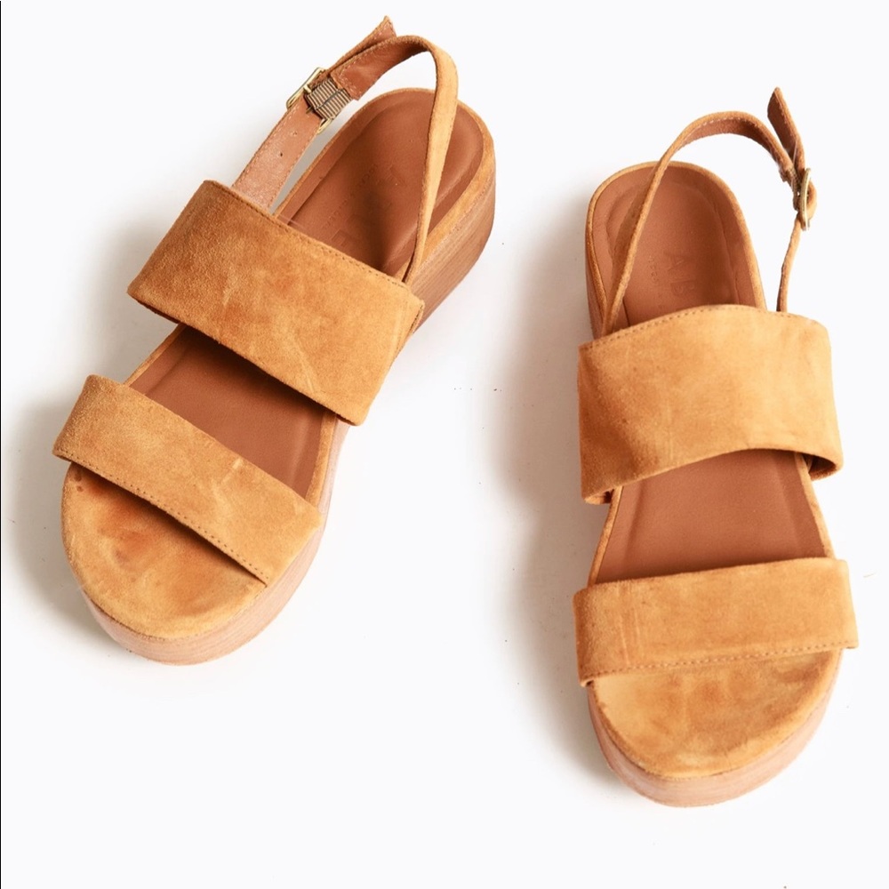 ABLE Pamela Platform Suede Sandals